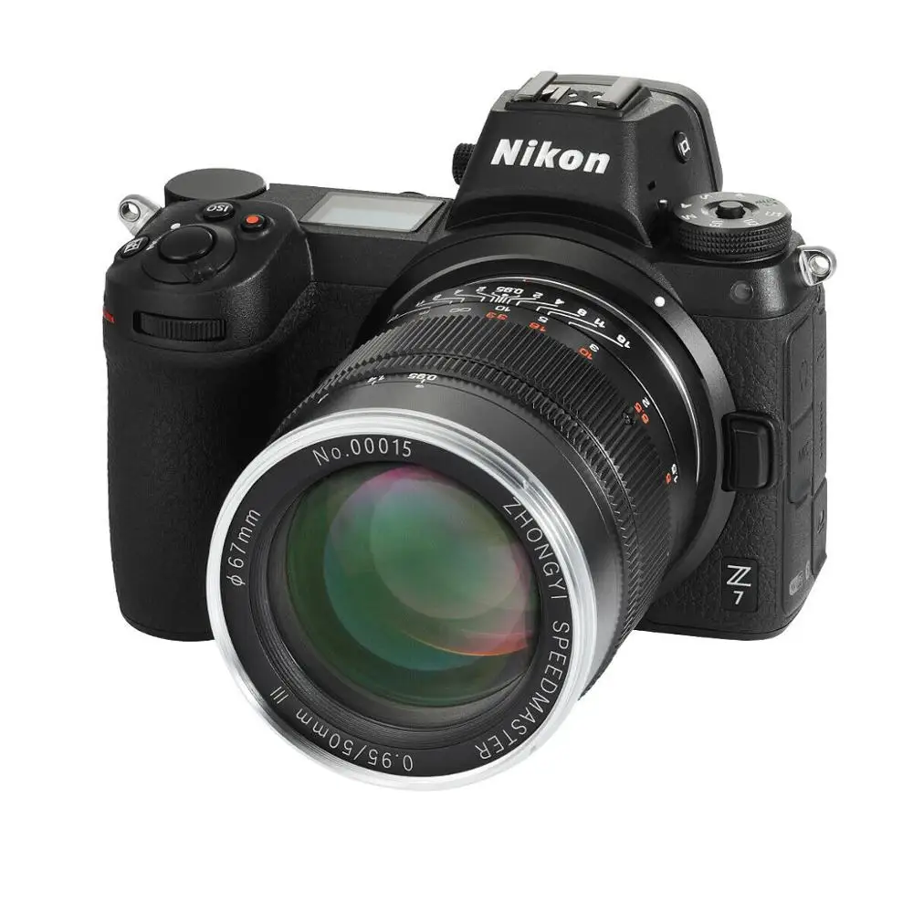 Объектив Zhongyi Mitakon Speedmaster 50 мм f/0 95 III для Sony E Canon RF Nikon Z mount camera body A6400 A6000 Z6 Z7