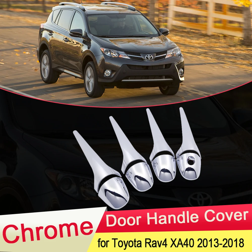 Для Toyota RAV4 XA40 2013 2014 2015 2016 2017 2018 Роскошная хромированная крышка для дверных ручек