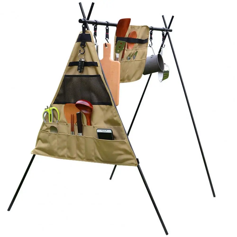 

Universal Oxford Cloth Tableware Storage Bag Portable Space-saving Hanging Style Camping Bag Barbecue Cooker Organizer for Out