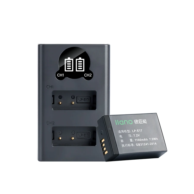 

LLANO LP-E17 Li-ion Battery USB Dual Charger For Canon EOS 750D 760D 800D 8000D 200D M3 M5 M6 T6i T6s Kiss X8i Digital Cameras