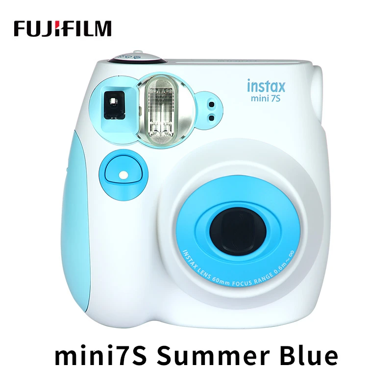 Подлинный Fujifilm Instax Mini 7C 7S камера 6 цветов в продаже Белый Розовый Синий мгновенная печать фото фильм съемка - Цвет: mini7S Blue
