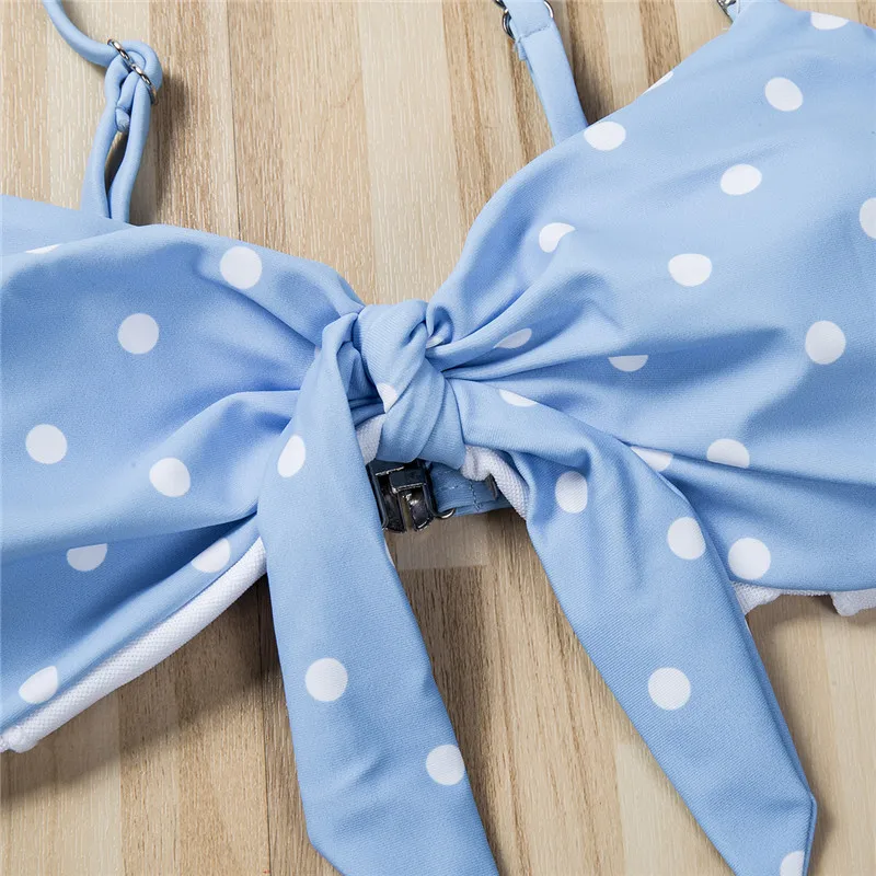 Сексуальный женский комплект бикини бандажный купальник с бантом для женщин