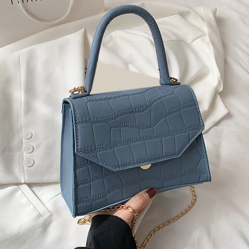 

Women Popular Simple Female Daily Bag Casual PU Leather Sling Handbag Purse Elegant Chain Shoulder Crossbody Bag