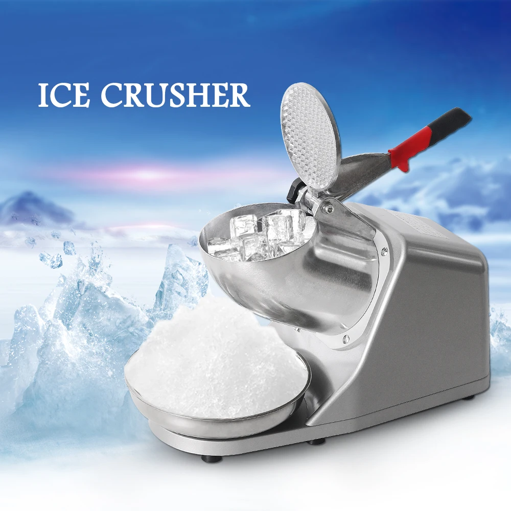 

ITOP Ice Crusher Smoothie Maker Ice Shaver Machine Electric Semi-automatic Snow Cone Maker Stainless Steel Shaved Ice Machine