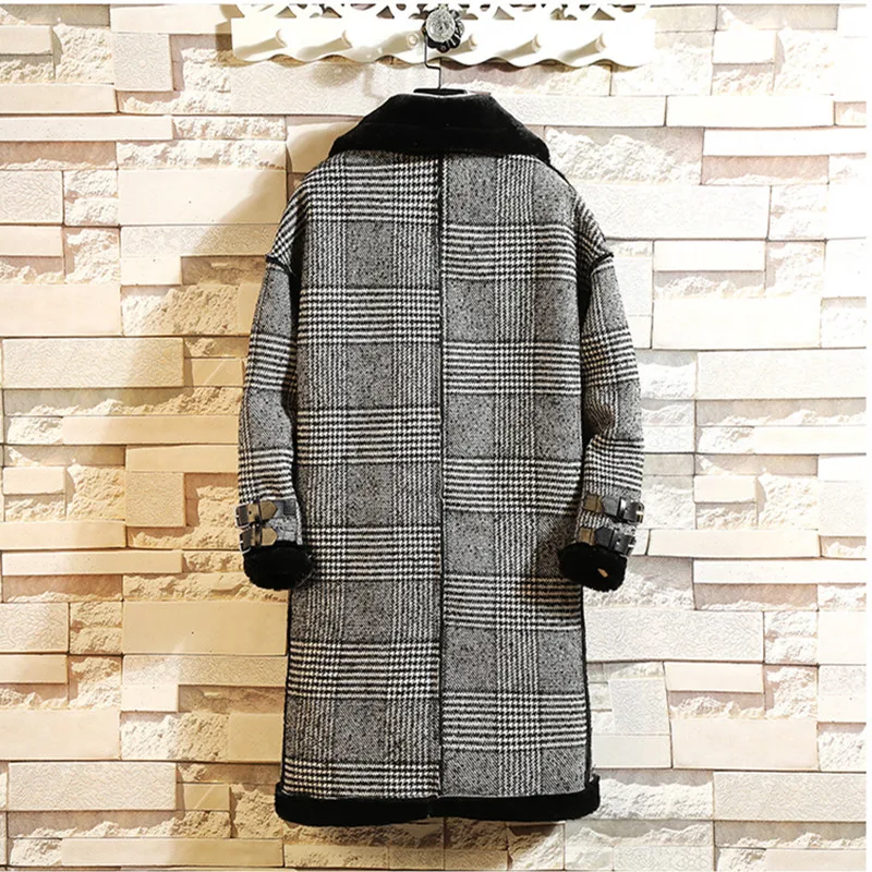 2021 зимнее мужское модное меховое шерстяное пальто высокого качества толстое