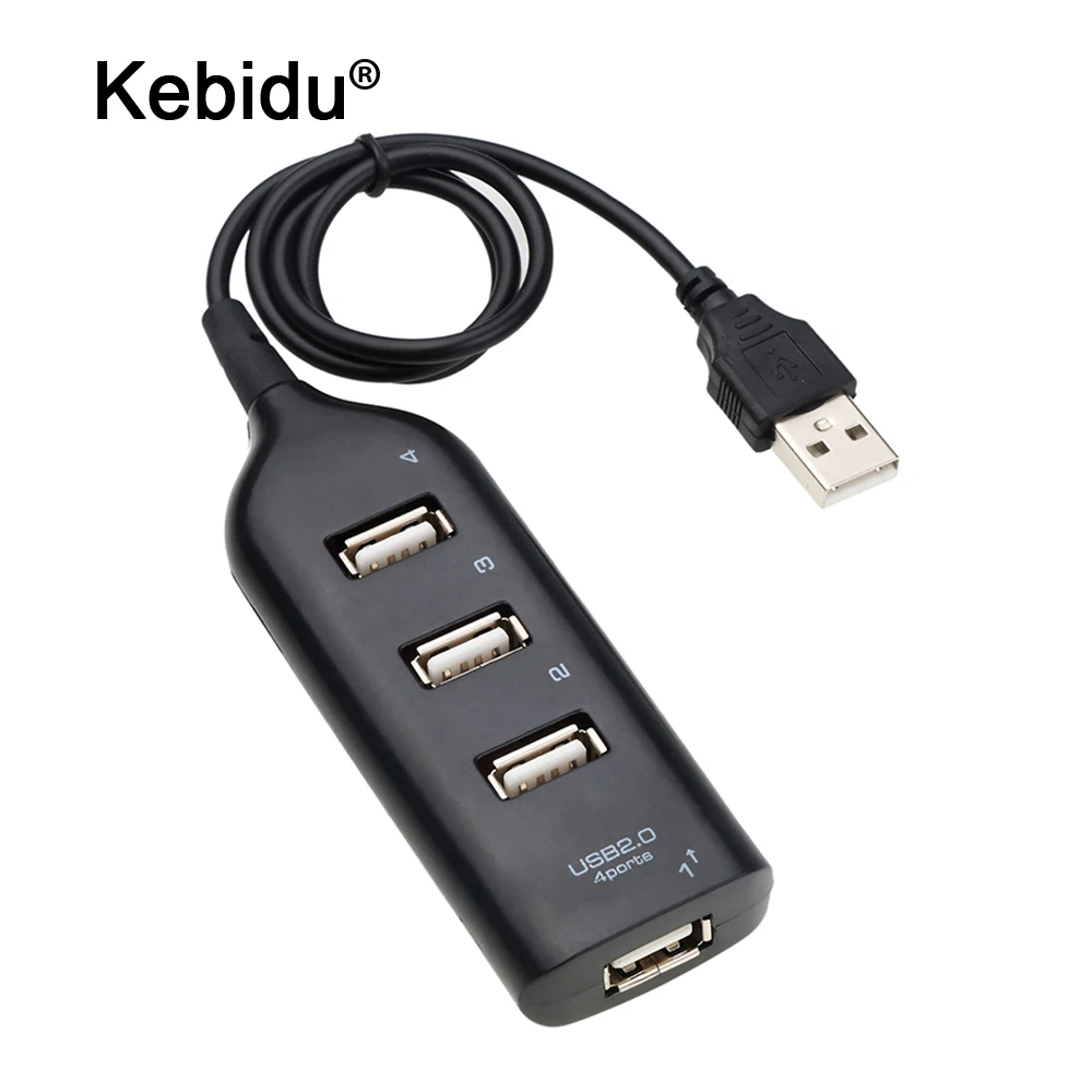 Kebidu высокоскоростной 4-портовый разветвитель концентратор USB 2 0 адаптер для Windows