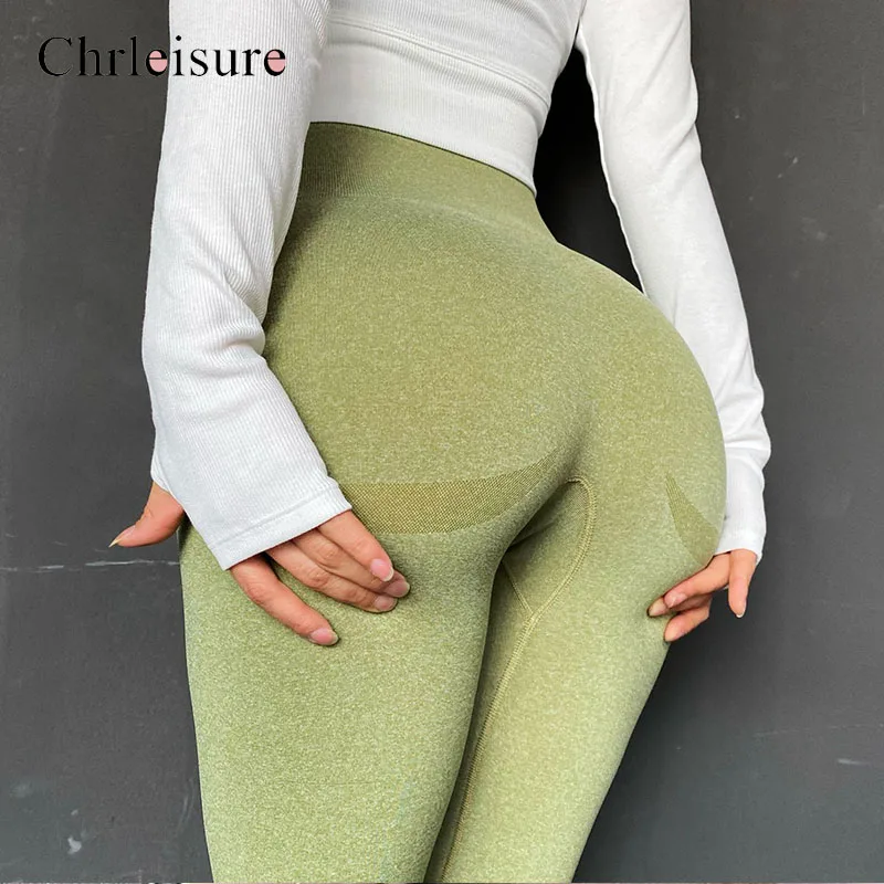 Леггинсы для фитнеса с высокой талией женские леггинсы пуш ап бега бесшовные Mujer