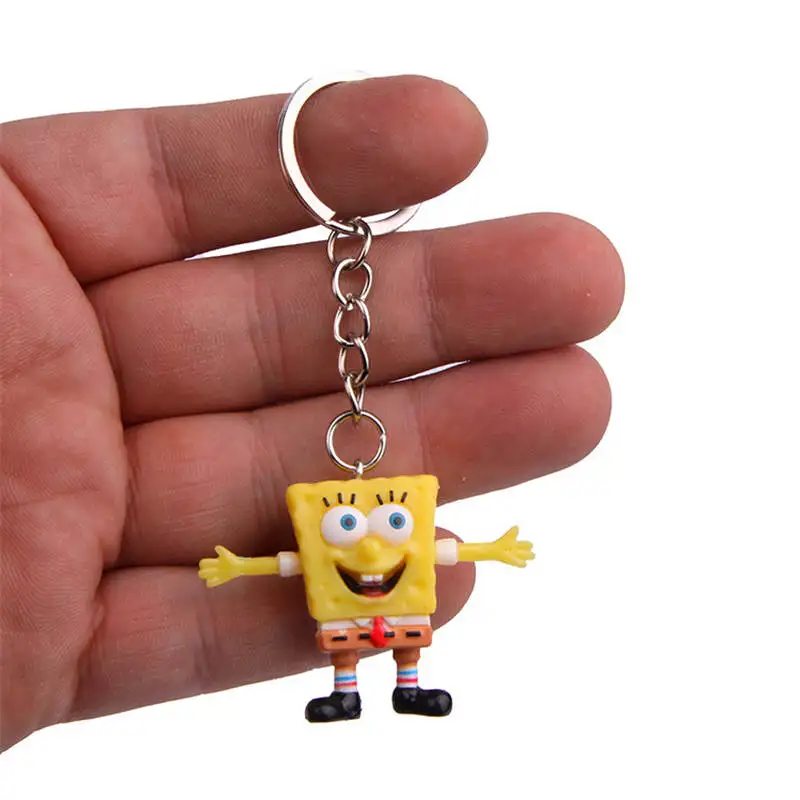 style 1 LXJERY 5 стилей мультфильм Spongebob герои брелок для женщин прекрасная цепочка для ключа сумка подвеска брелок для женщин дети девочки игрушка подарок - Цвет: style 1