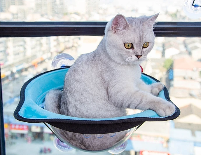 

Pet Cat Window Hanging Bed Hammock with Strong Suction Cup&Transparent Space Nest Resting Sunshine Seat Winter Christmas Gifts