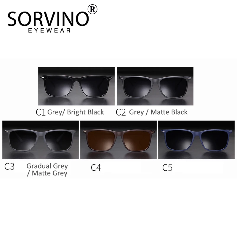 Мужские и женские Квадратные Солнцезащитные очки SORVINO Ретро стиль