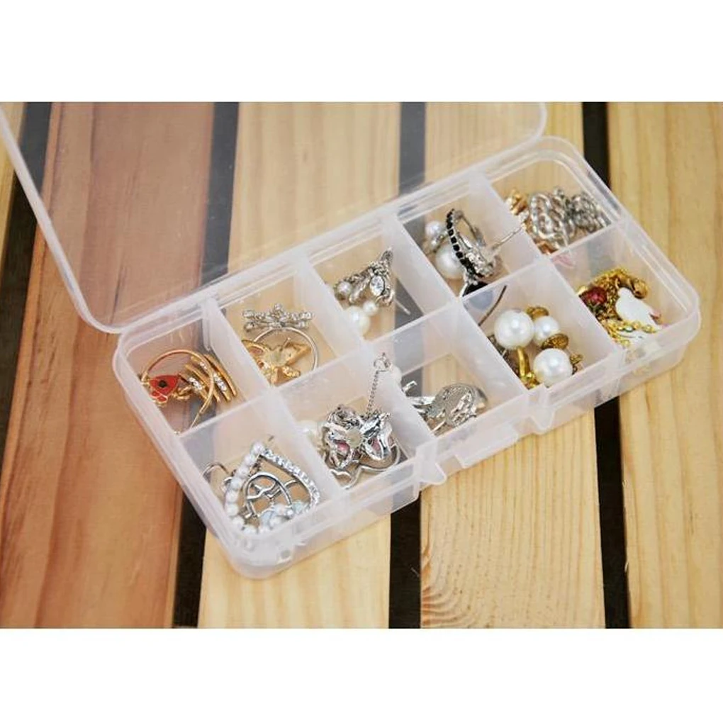 

10/15/24 Grids Compartments Jewellery Bead Earrings Rings Storage Box Case Organiser