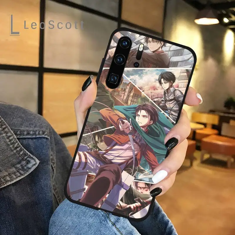 

Anime Attack On Titan Levi Ackerman Phone Case For Huawei honor Mate P 9 10 20 30 40 Pro 10i 7 8 a x Lite nova 5t