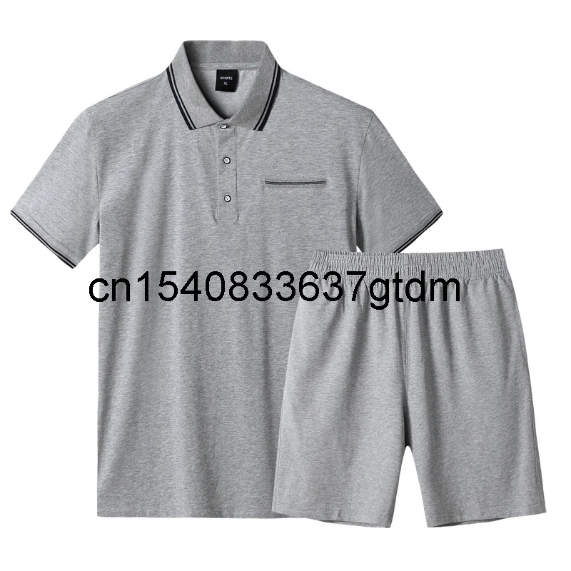 

Summer 2021 new men's Plus Size sport casual Lapel short sleeve shorts suit