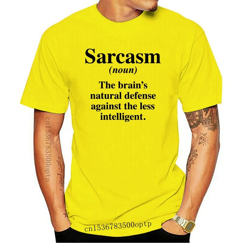 

New T-Shirt For Male Short Sleeves 100% Cotton Classic Sarcasm Definition-Adult Short Sleeve Teeskull T Shirt