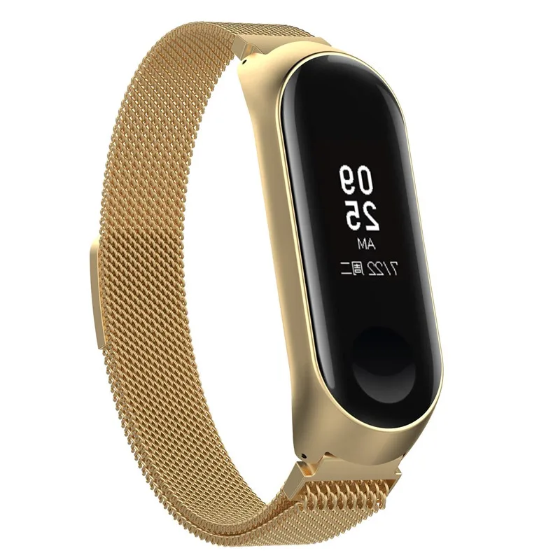 ML-Gold Браслет mi Band 3 4 Металлический Безвинтовой стальной ремешок для Xiaomi mi Band 2 браслет mi band 3 браслеты Pulseira mi band 4 ремешок на запястье - Цвет ремешка: ML-Gold