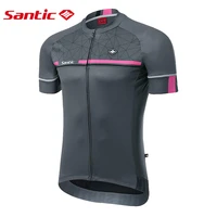 santic mens cycling jersey short sleeve mtb bike shirts reflective quick dry breathable mesh summer bicycle tops asian size