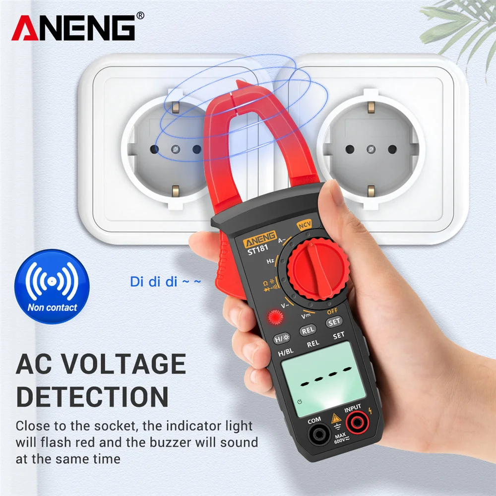 

Токоизмерительные клещи ST180 ST181, 182, 183, профессиональные цифровые клещи, мультиметр постоянного/переменного тока, амперметр, тестер напряжен...
