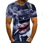 2020 мужские ужас T рубашки для мальчиков новая модная летняя футболка с коротким рукавом для мужчин с коротким рукавом Повседневная 3D с изображением зомби-рок футболка для мужчин принтом по всему размеру