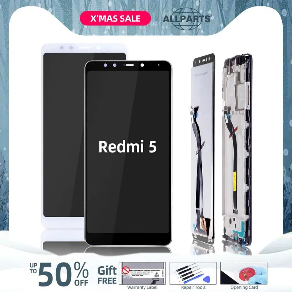 10-касаний 5," Дисплей для Xiaomi Redmi 5 ЖК-дисплей Сенсорный экран, с корпусом, запасные части для Xiaomi Redmi 5 ЖК-дисплей Дисплей