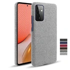 Тканевый кожаный чехол для Samsung Galaxy A72 A52 A50 A70 A30 A32 A42 A10 A20 E A40 S A60 A80 A90, Тонкий ретро тканевый жесткий чехол из поликарбоната