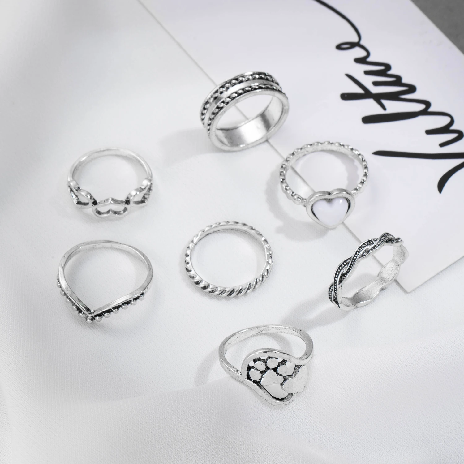 Женское кольцо в стиле панк/готика 7 шт. | Украшения и аксессуары