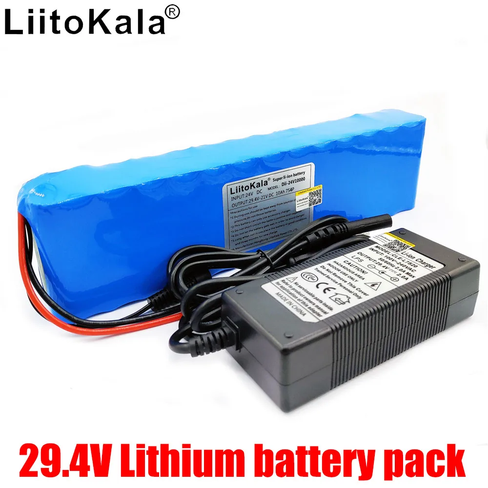 

Liitokala 24V Lithium Battery Pack 10ah 20Ah Built-in BMS18650 21700 29.4V 7S4P Suitable for Electric Wheelchair Scooters