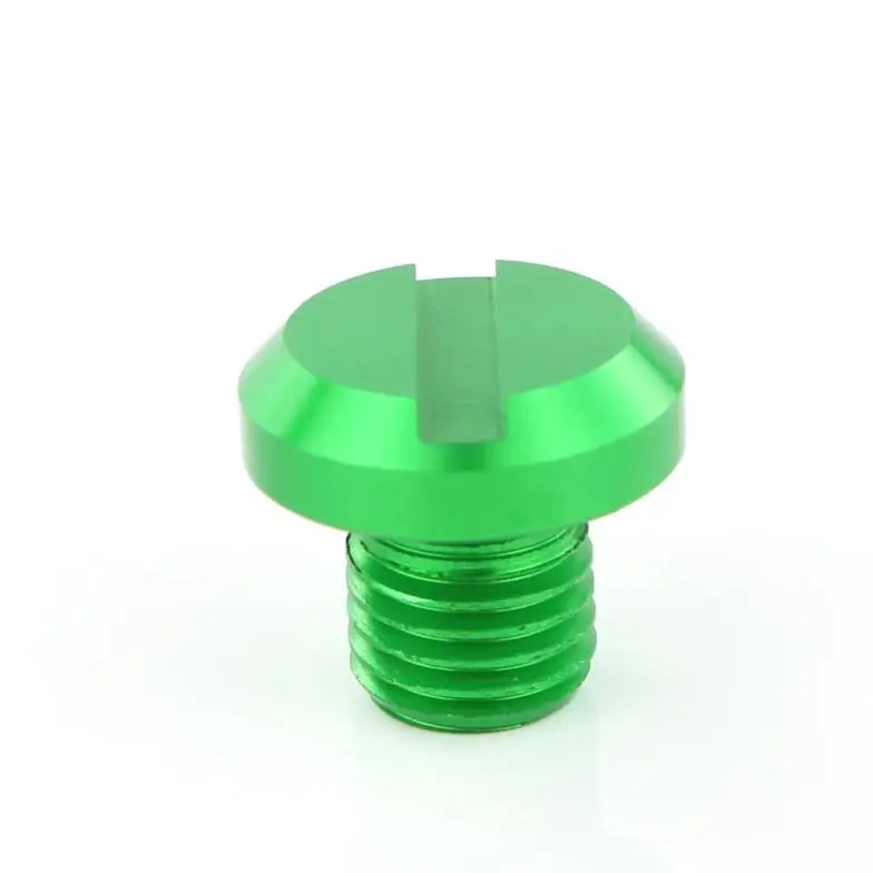 green M10X1.25 с правой резьбой по часовой стрелке 1 пара мотоциклетных алюминиевых сплавов с зеркальным отверстием для Honda Kawasaki Suzuki 2 шт - Цвет: green