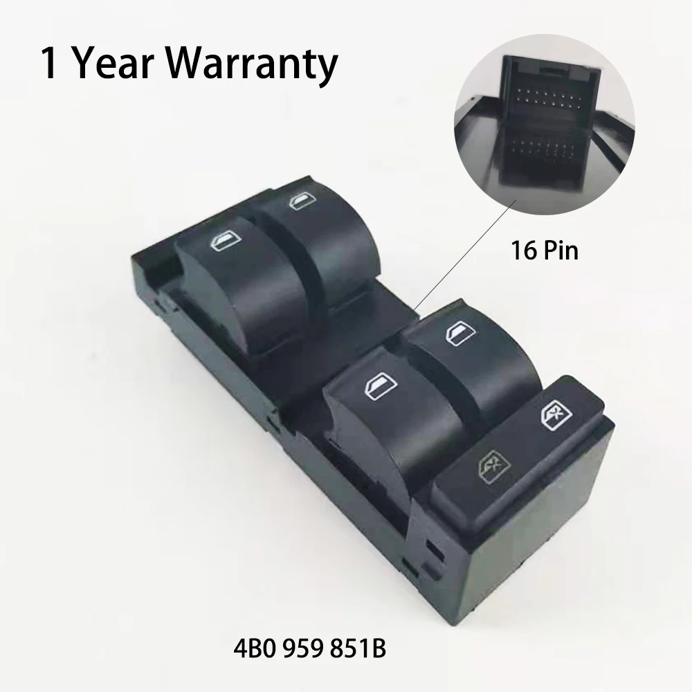

Main driving Power Window Switch For AUDI RS6 A3 A6 4B0959851B 4B0 959 851B
