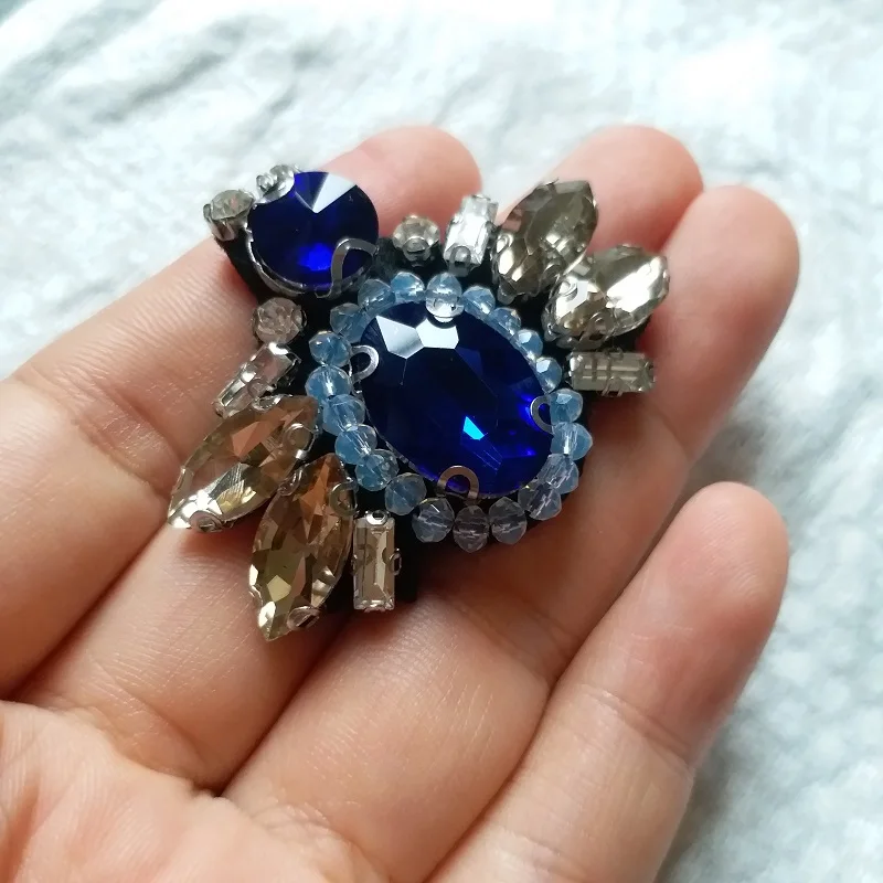 1 шт. зеленая пчела патч 3D ручной работы нашивки со стразами и бисером для одежды