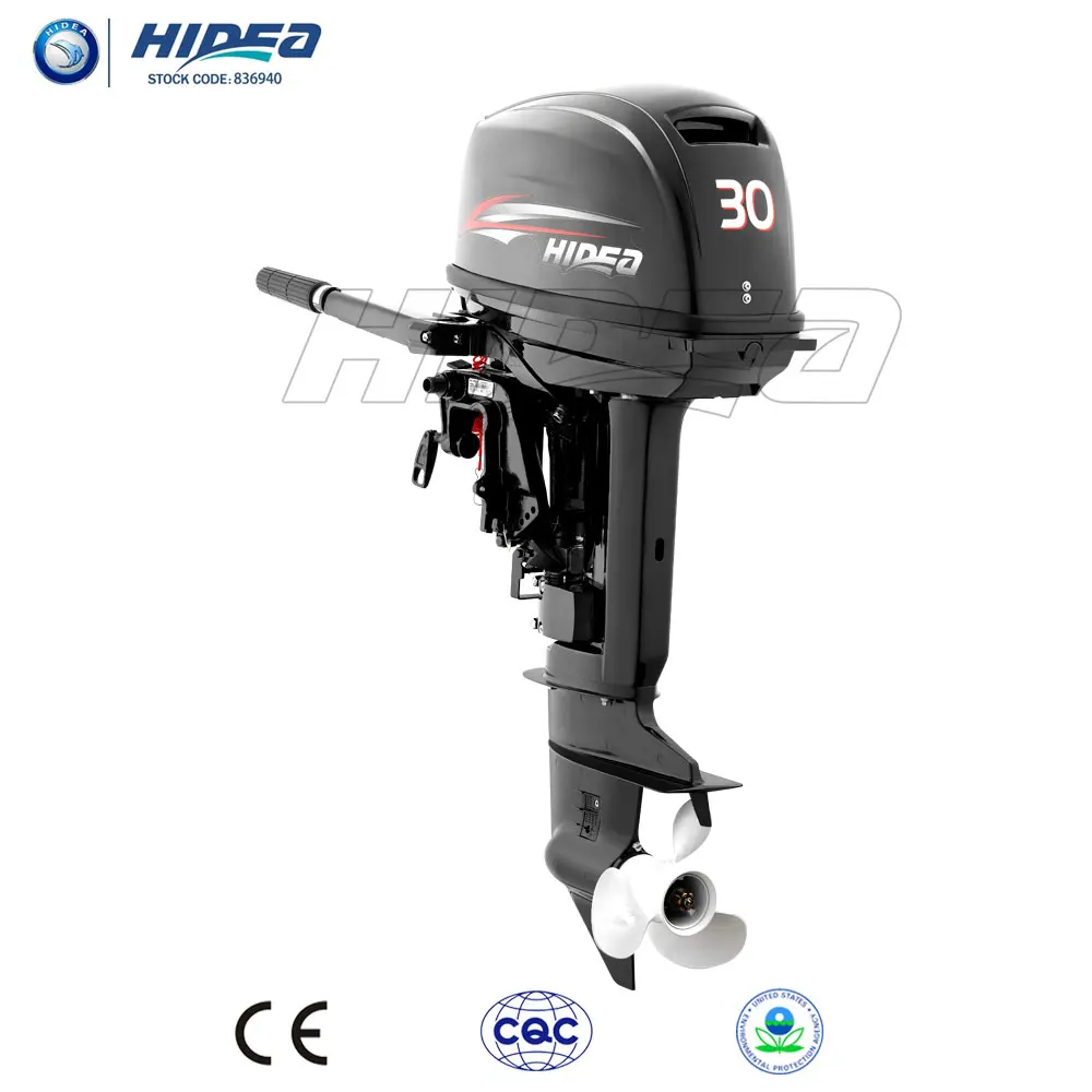 

Hidea Boat Engine 2 Stroke 30HP Long Shaft Manual start rear control Outboard Motor same as YMH motor