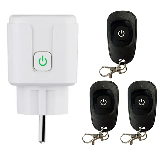 433MHZ AC 110V 220V RF Wireless Remote Control Switch Socket Power EU Electrical Outlet 20m Transmitter