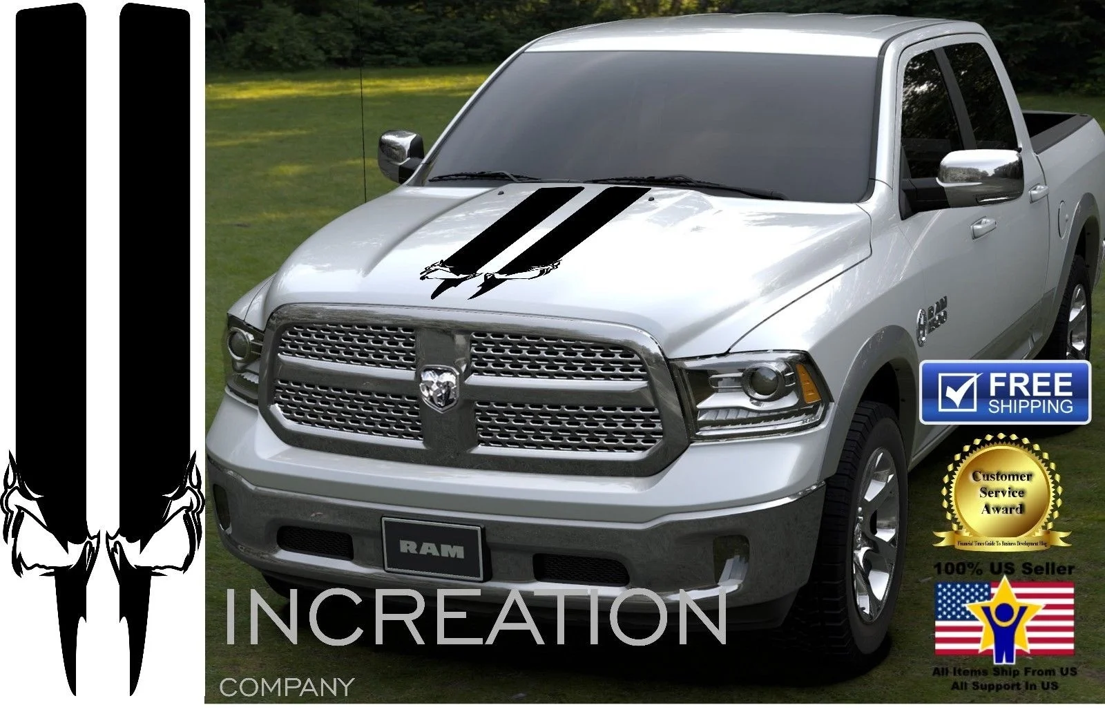 

Для капота виниловая наклейка ралли полоса Dodge Ram 1500 графика mopar 5.7L Дикий Запад