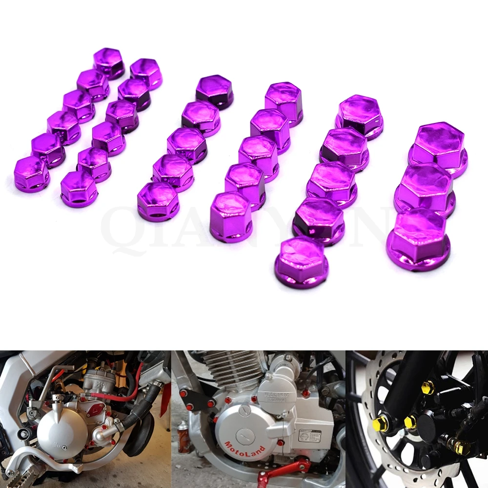 

30PCS motorcycle modeling plating nut decorative screw cap FOR Honda CB400 CB500F CB500X CB599 CB600 CB600F CB650F CB1000