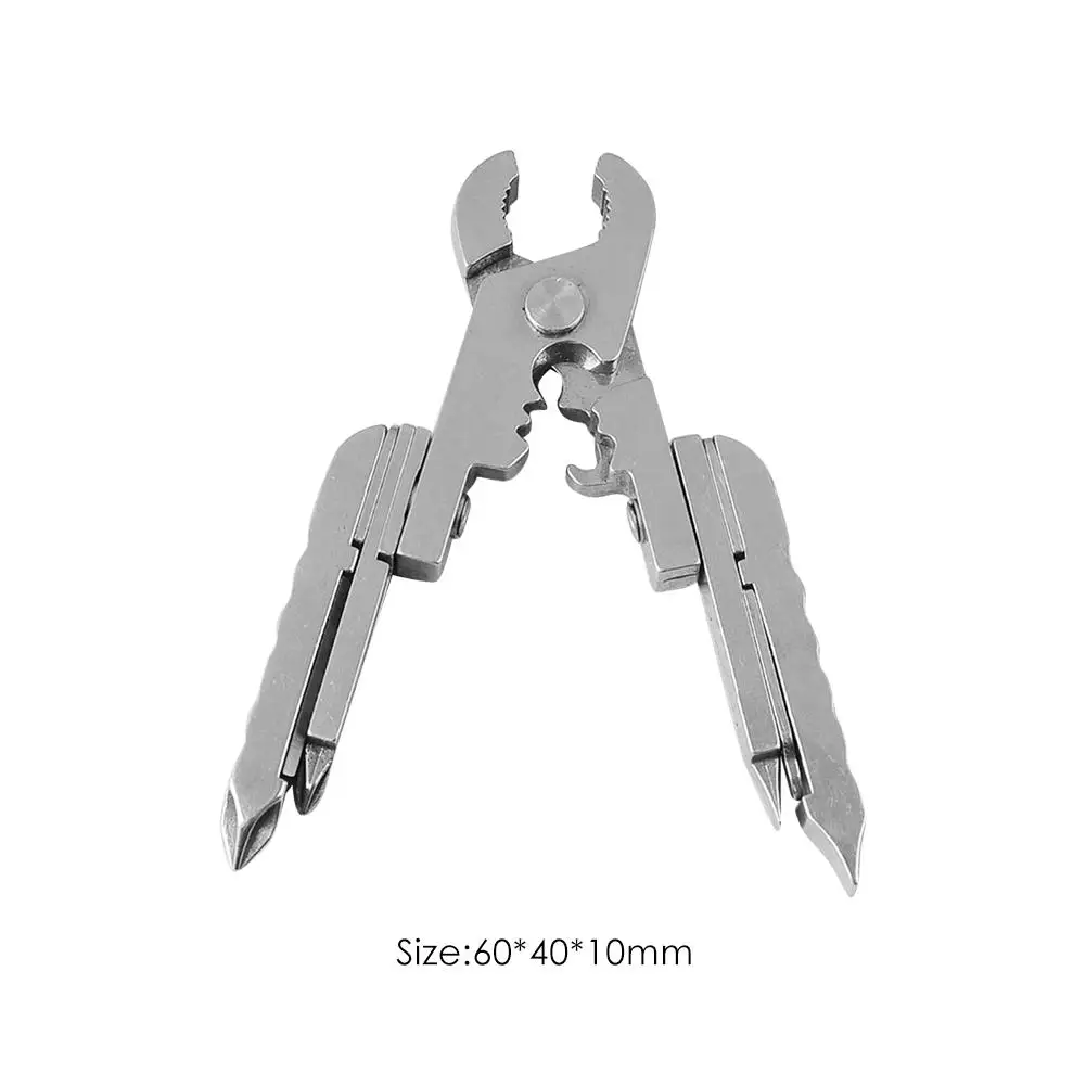 

Mini Travel Folding Pliers Screwdriver Keychain Bottle Opener Combination EDC Tool Screwdriver Multi-functional Tool