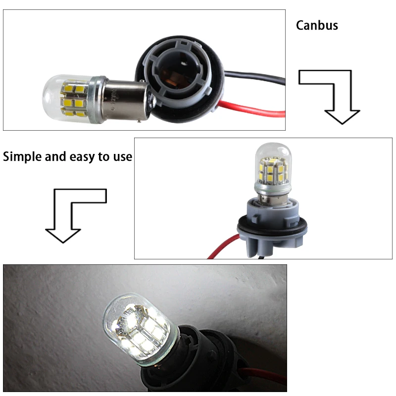 1156 1157 BA15S BAY15D S25 P21W 6V 12v 24v 48v 3W canbus супер светодиодная автомобильная лампа указателя