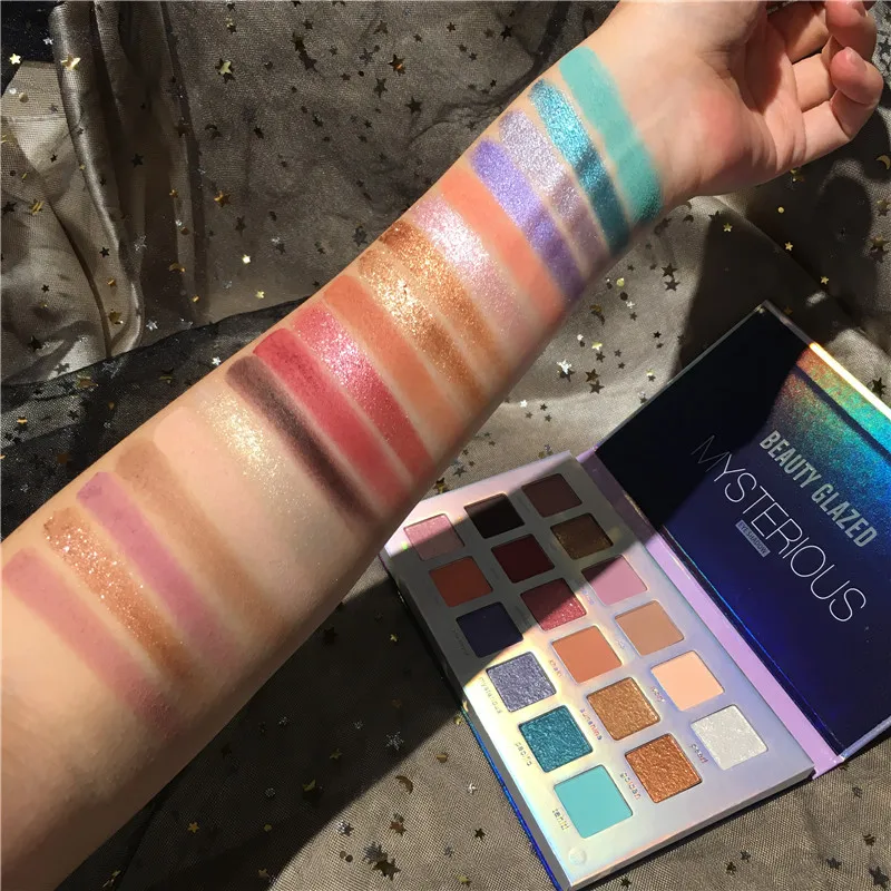 BEAUTY GLAZED макияж 18 оттенков тени для век Палитра таинственных теней матовая