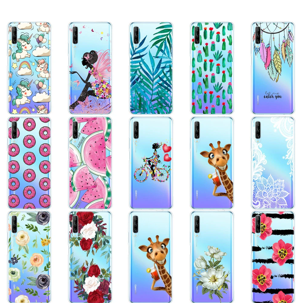 for huawei y9s phone case on huawei y9 S back cover bumper etui coque silicone tpu soft full protection shockproof