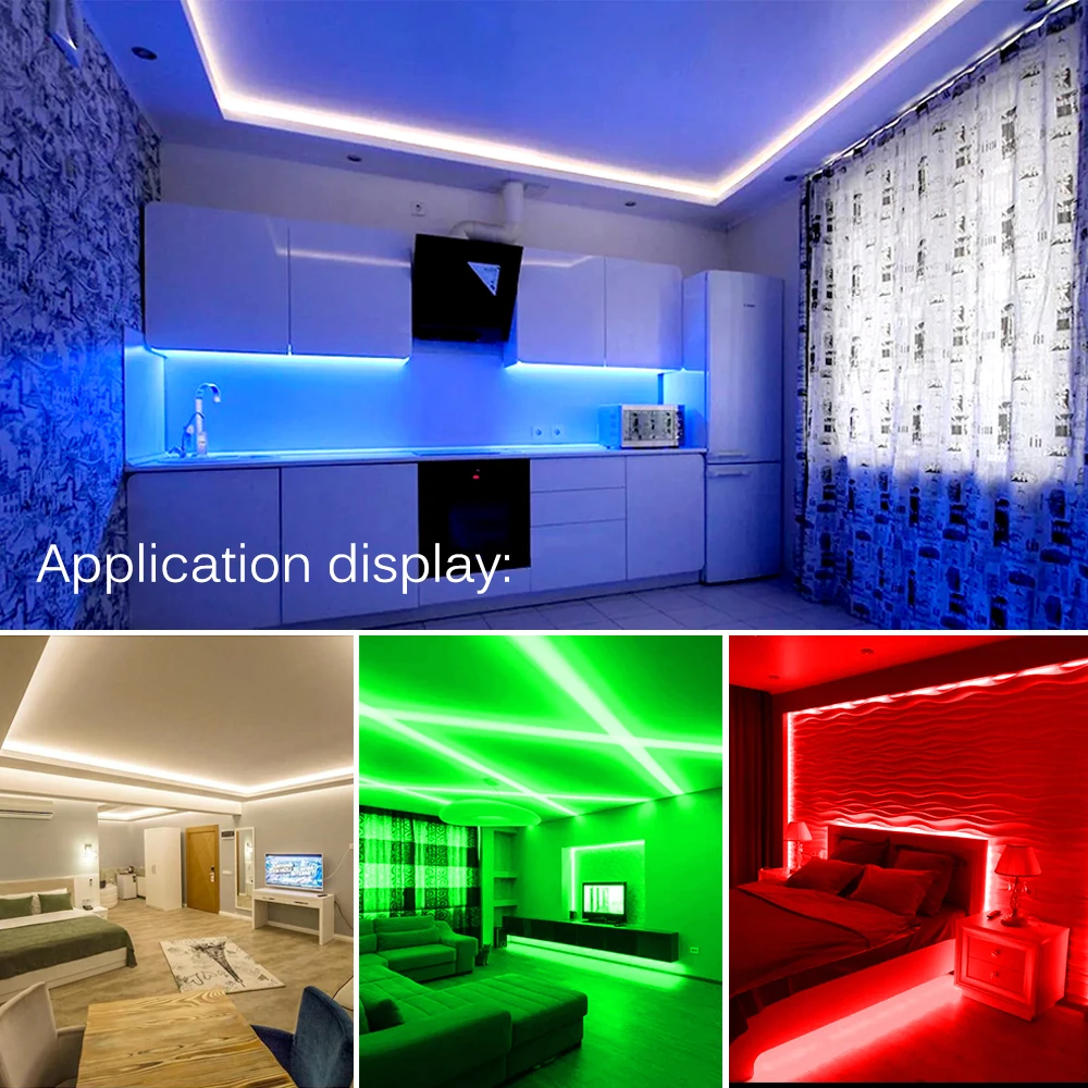 

5M LED Strip Light No Waterproof DC12V Ribbon Light Tape 300 LEDs Flexible Decoration LED Lights 12V Lamp String Yellow Blue Red