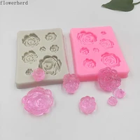 handmade soap making tools 3d rose chocolate mold fondant cake silicone mold soap mold cake decorating tools candy mold
