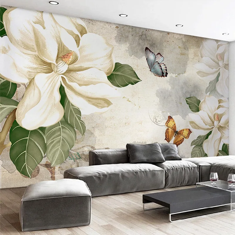 

Custom Photo Wallpaper 3D Retro Oil Painting Flowers Murals Living Room TV Study Bedroom Home Decor Wall Papers For Walls 3 D