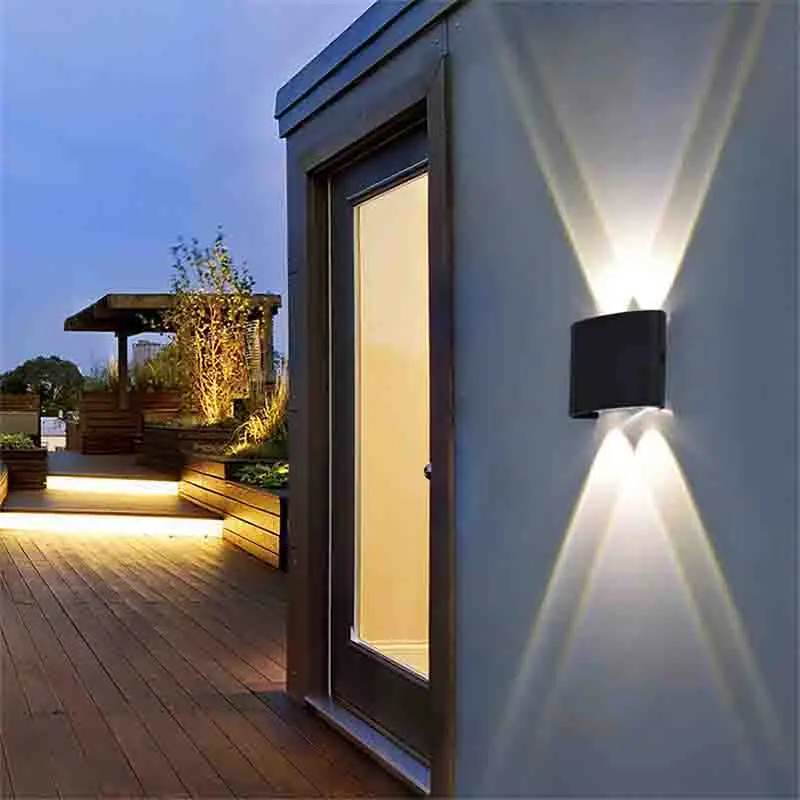 

IP65 LED Wall Lamp Outdoor Waterproof Garden Lighting Aluminum AC86-265 Indoor Bedroom Living Room Stairs Wall Light