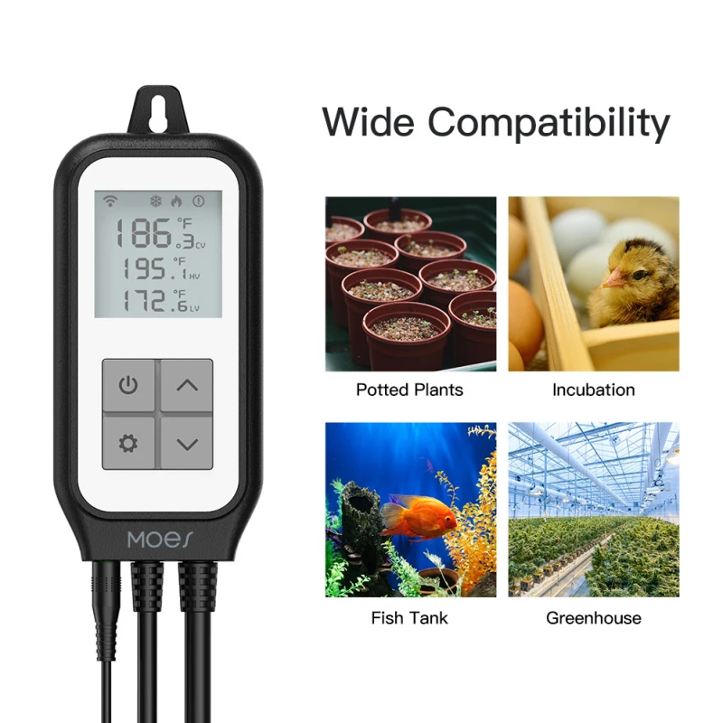 

Tuya WiFi Digital Temperature Thermostat Outlet Plug Heating Cooling Mode Carboy Aquarium Smart Home Brewing Smart Life App