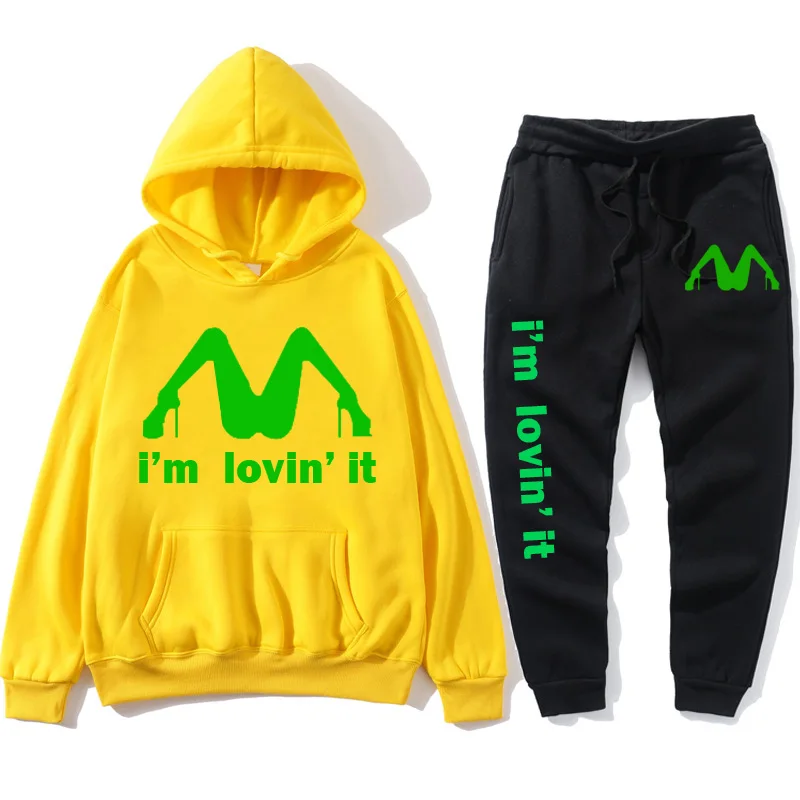 

O-neck new autumn and winter men's hooded sports casual shirt + pants 2021 casual sports 2-piece set plus size M-3XL