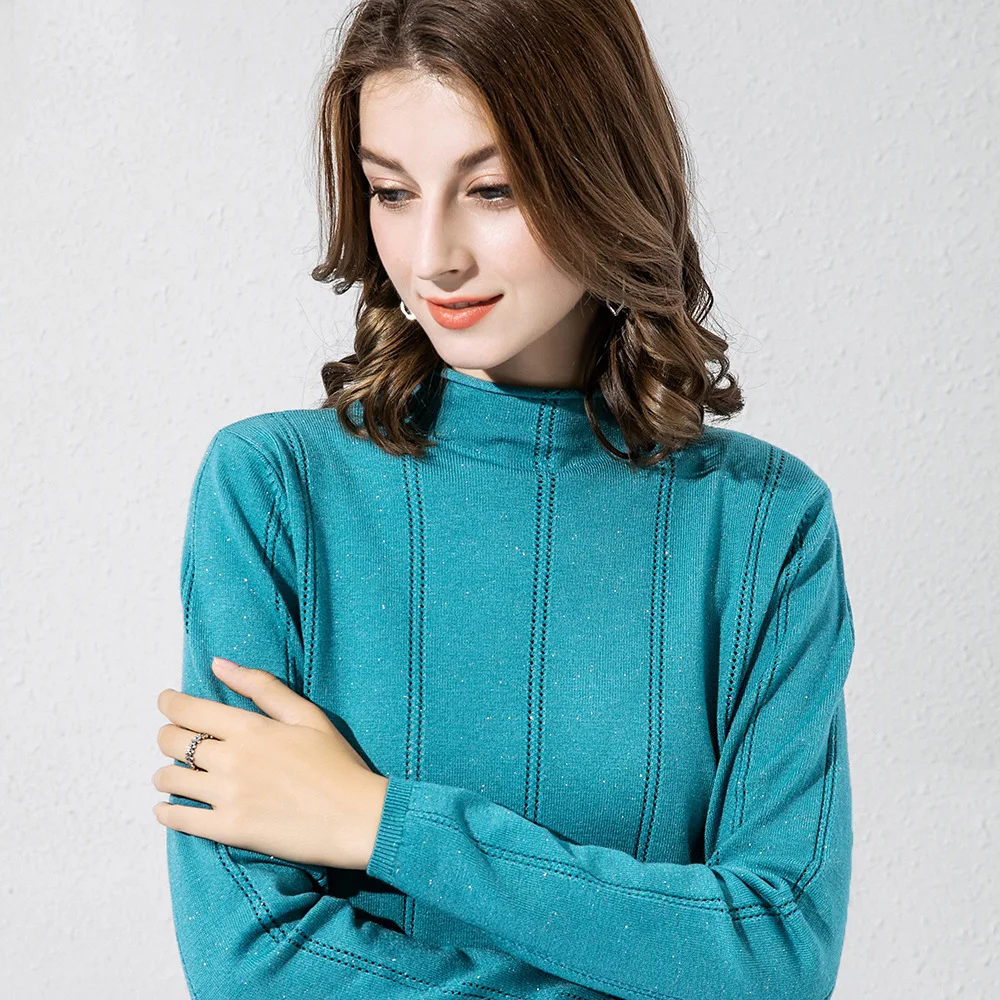 

Новинка, Модный женский свитер, Базовая рубашка, вязаный свитер с вышивкой, женская одежда на осень и зиму