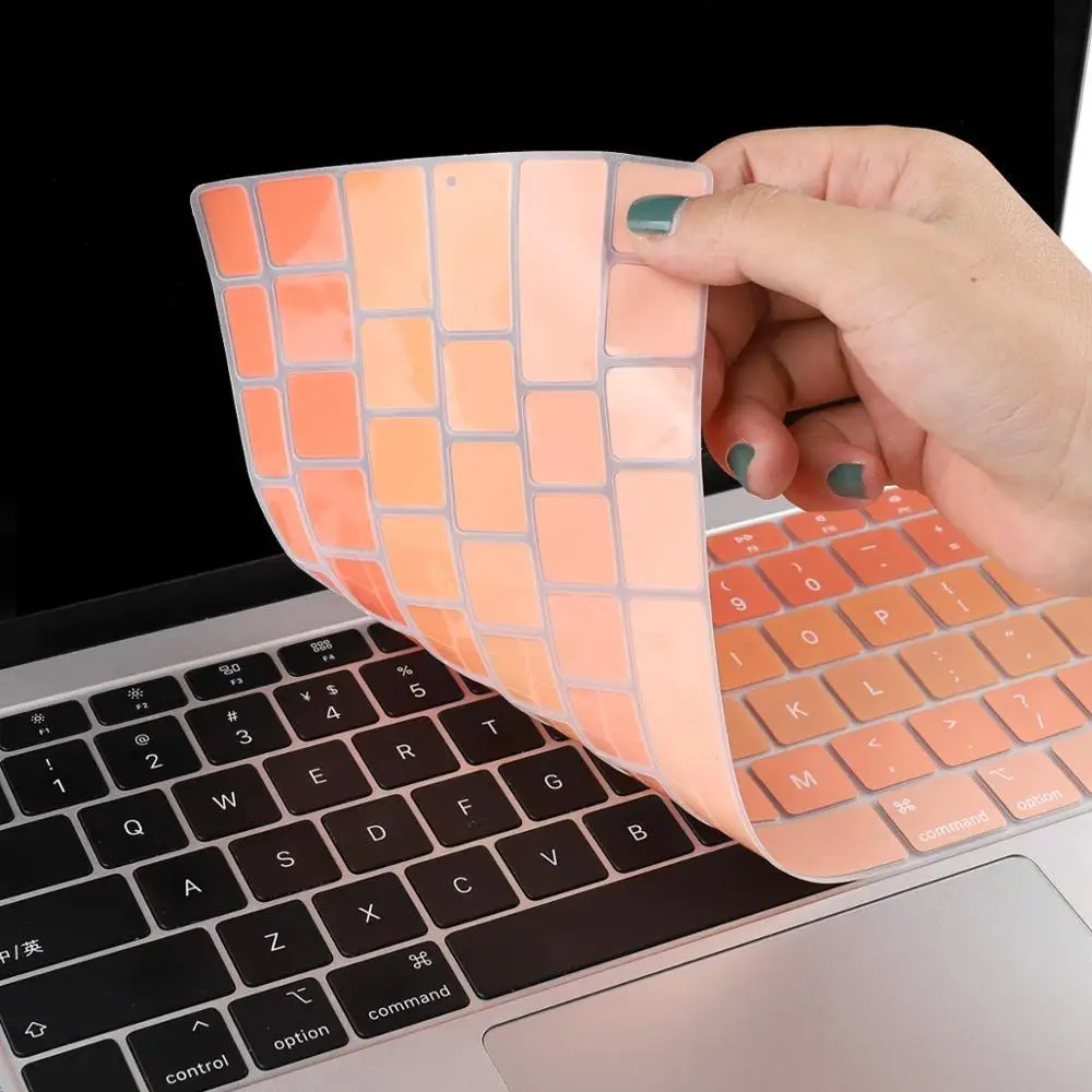 Силиконовый чехол для клавиатуры Macbook NEW Air 13 с дисплеем Retina и Touch ID модель A1932 2018 2019