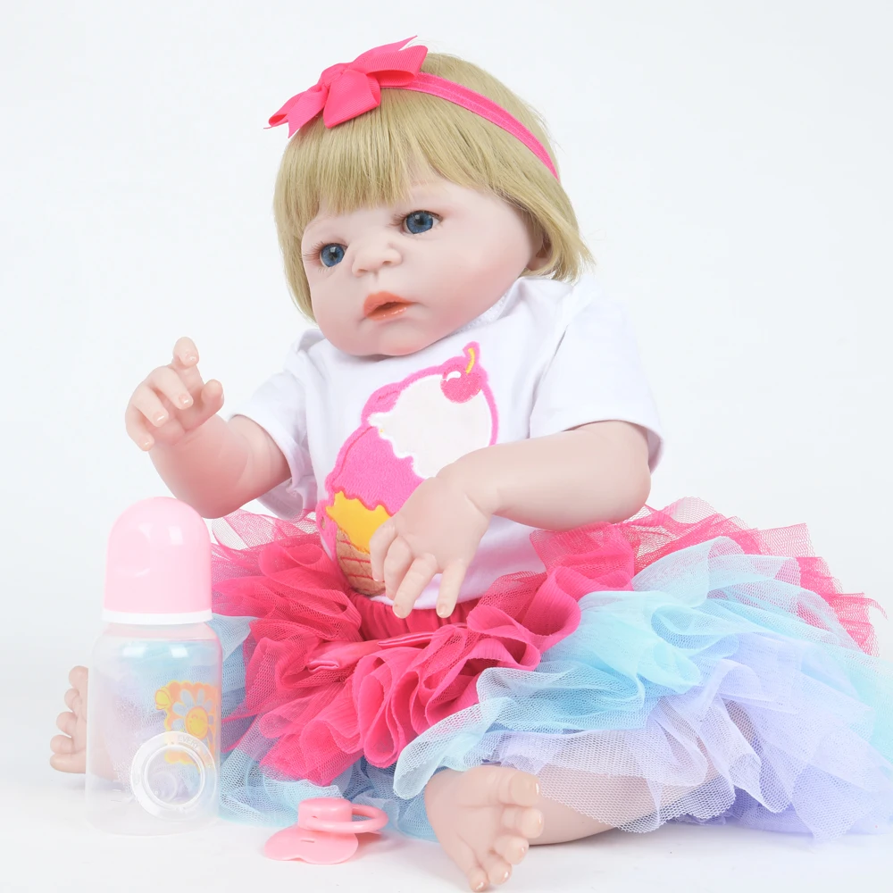 22 ''новые Bebe Reborn куклы для оптовой продажи прекрасный полный силиконовый