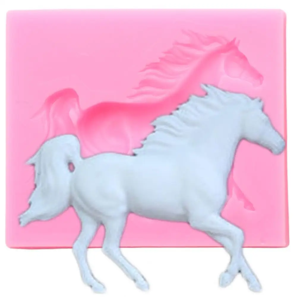 Силиконовые формы для животных 3D лошадь помадка сделай сам детский день рождения