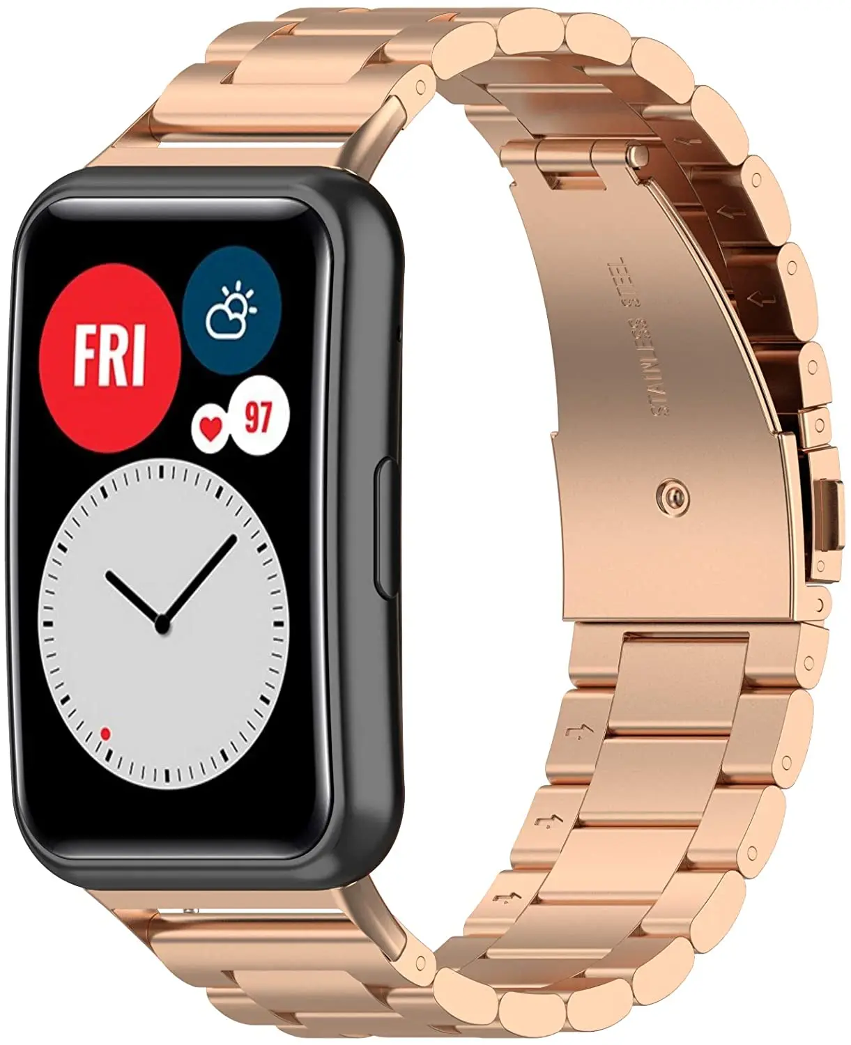 

Band For Huawei Watch FIT Strap Accessories replacement watchband Stainless Steel metal bracelet Huawei Watch fit 2020 Strap