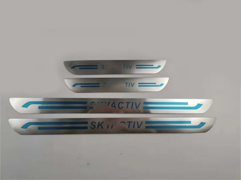 

For Mazda 3 AXELA Mazda 6 ATENZA 2007-2021 stainless steel Ultra-thin threshold guard Welcome pedal anti-scratch car accessories