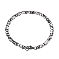 fashion stainless steel chain link bracelet bangle for men simple casual jewelry trendy male hand chain christmas gifts gs0129